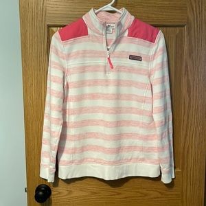Vineyard Vines womens medium pink striped sweatshirt